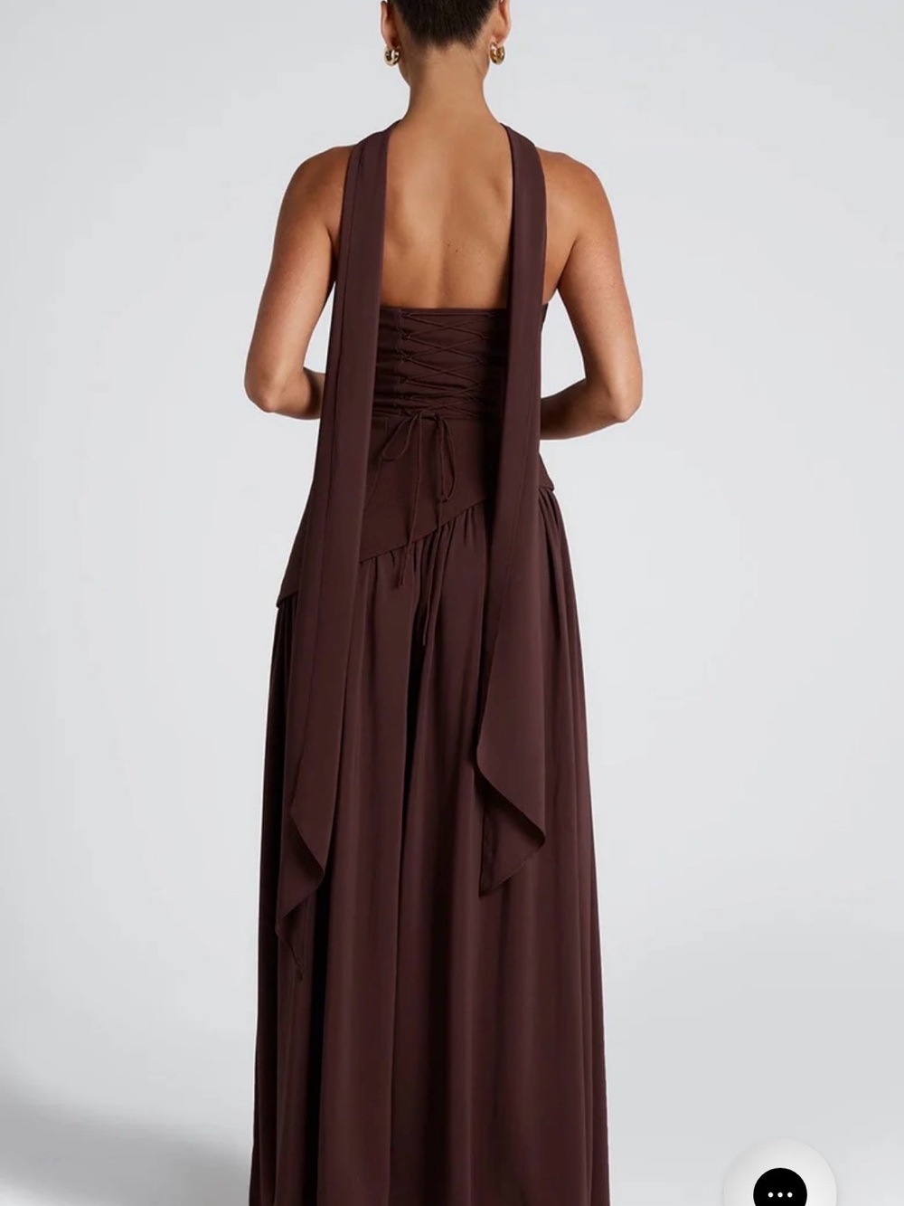 BABY BOO : MALIYAH MAXI DRESS - PLUM BROWN - Picture 4 of 5